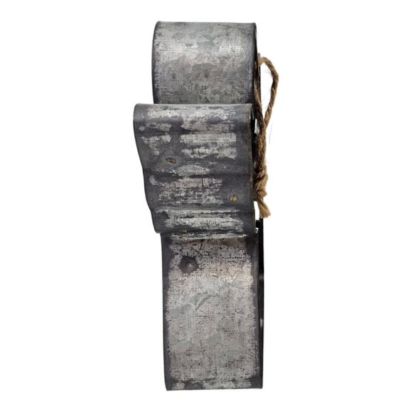 Battery Operated Galvanized Steel Lighted Angel 6" High - Picture 9 of 11